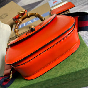 Gucci Bamboo1947 small top handle bag 675797 Red - Default Title - View 5