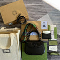 Gucci Bamboo1947 small top handle bag 675797 Black slivery - Default Title - View 1
