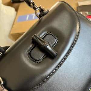 Gucci Bamboo1947 small top handle bag 675797 Black slivery - Default Title - View 5