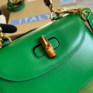 Gucci 675797 Bamboo1947 small top handle bag Green - Default Title - View 5