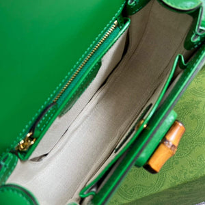 Gucci 675797 Bamboo1947 small top handle bag Green - Default Title - View 8