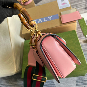 Gucci 675797 Bamboo1947 small top handle bag Pink - Default Title - View 3