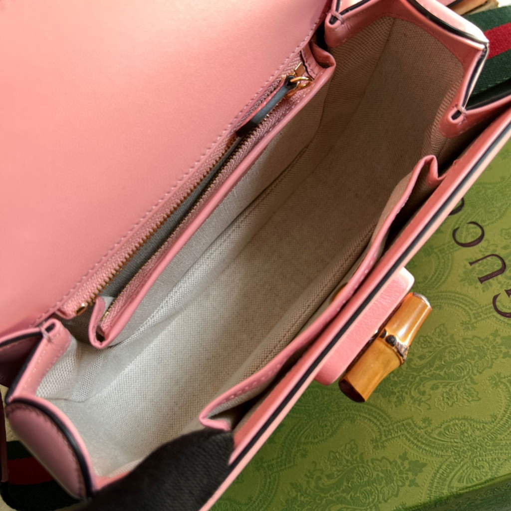 Gucci 675797 Bamboo1947 small top handle bag Pink