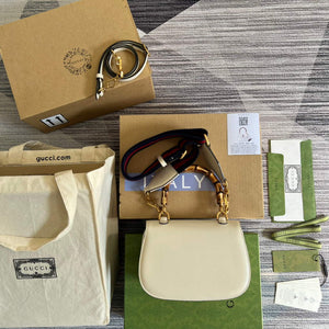 Gucci 675797 Bamboo1947 small top handle bag White - Default Title - View 2