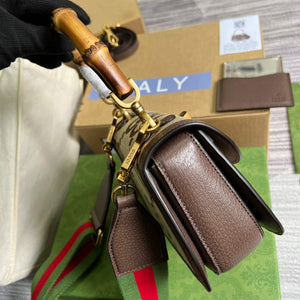 Gucci 675797 Bamboo1947 small top handle bag Brown - Default Title - View 3