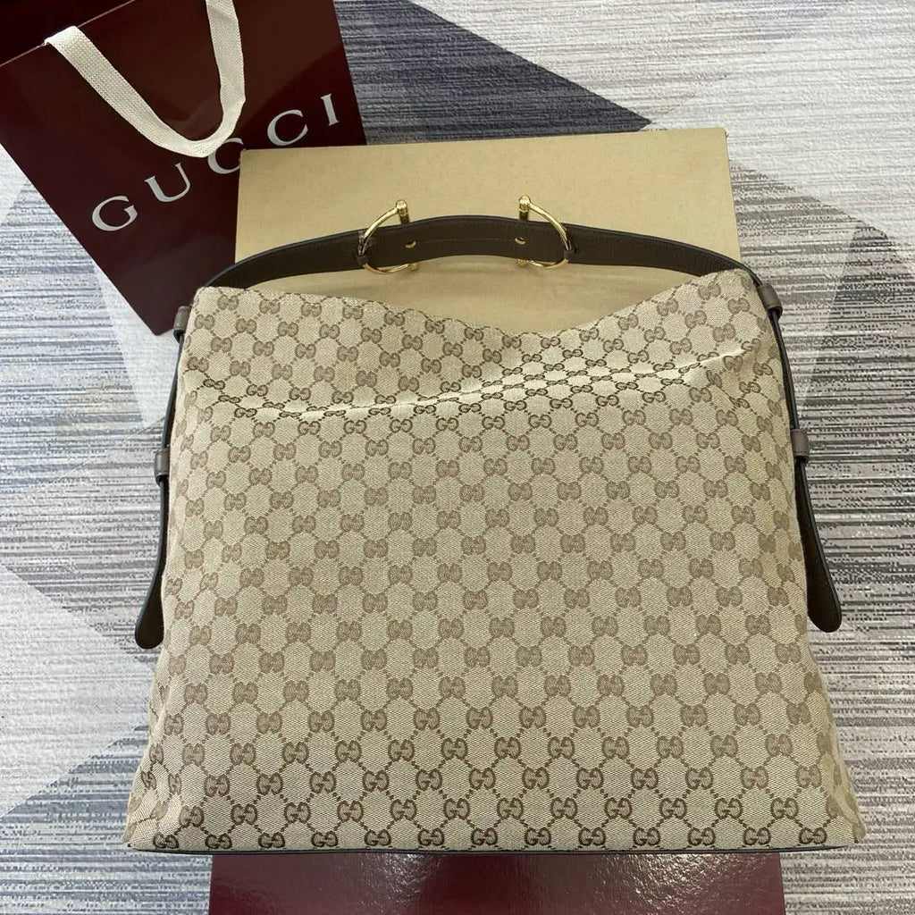 Gucci  Beatrix Large Tote Bag 850546 Beige & Brown GG canvas