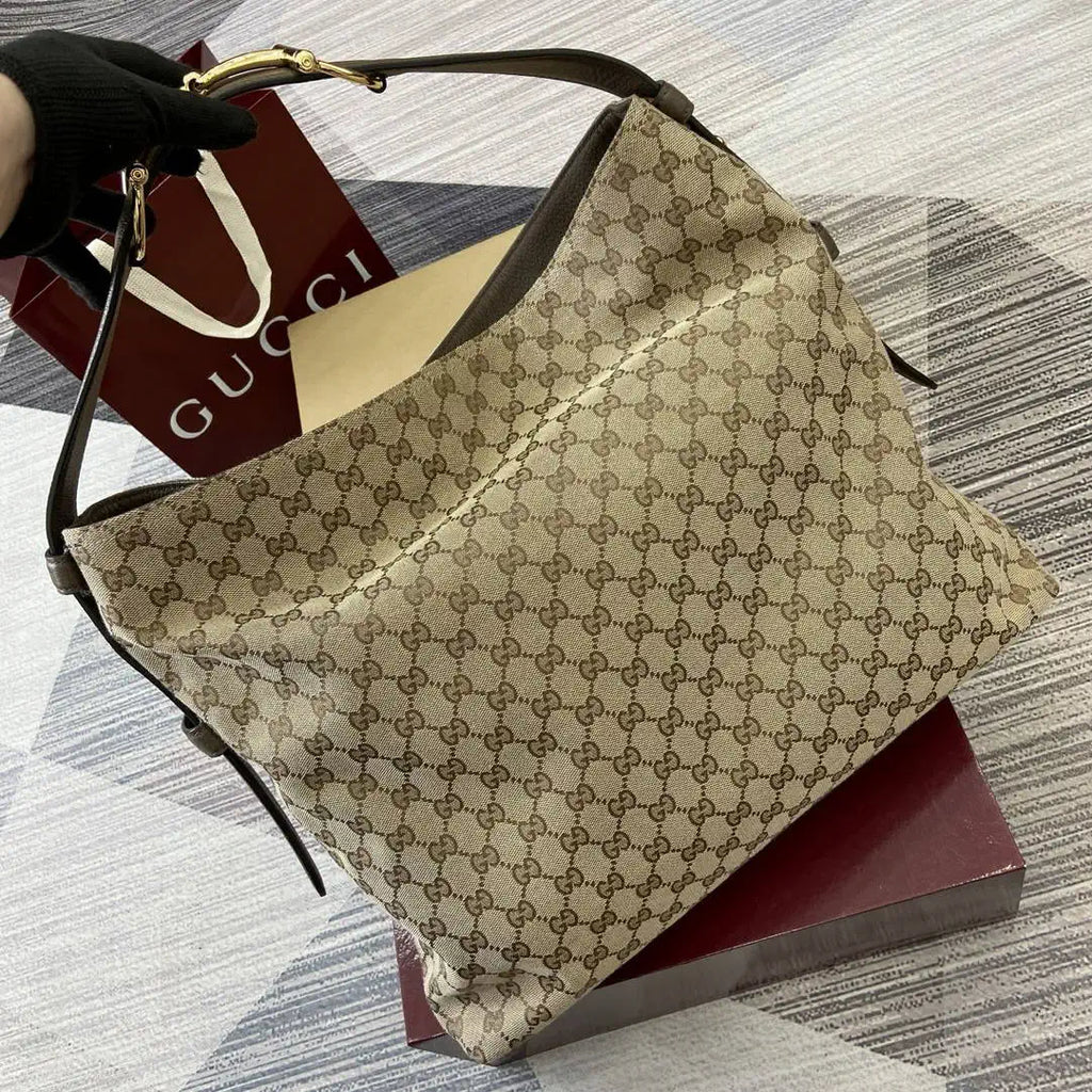 Gucci  Beatrix Large Tote Bag 850546 Beige & Brown GG canvas