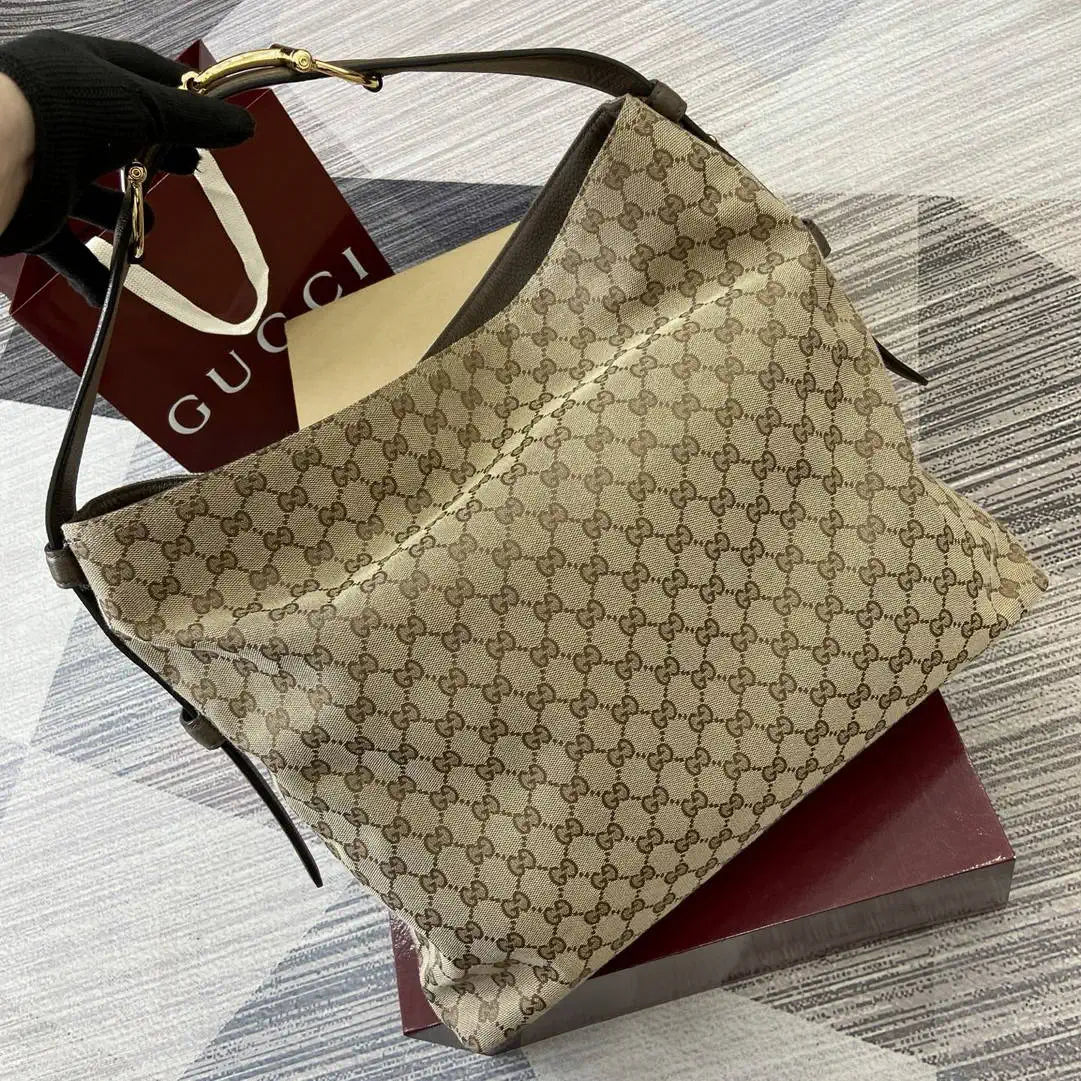 Gucci  Beatrix Large Tote Bag 850546 Beige & Brown GG canvas