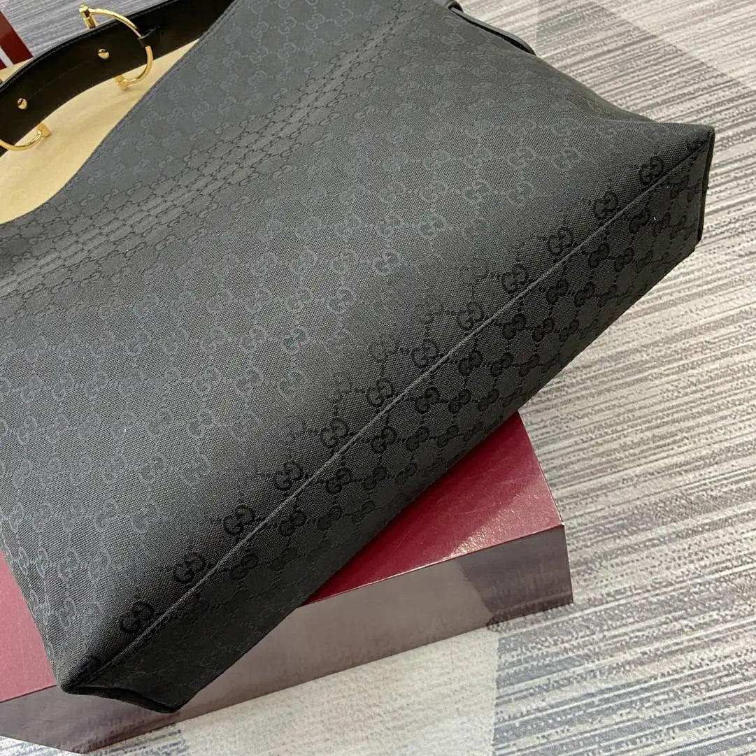 Gucci  Beatrix Large Tote Bag 850546 Black GG canvas