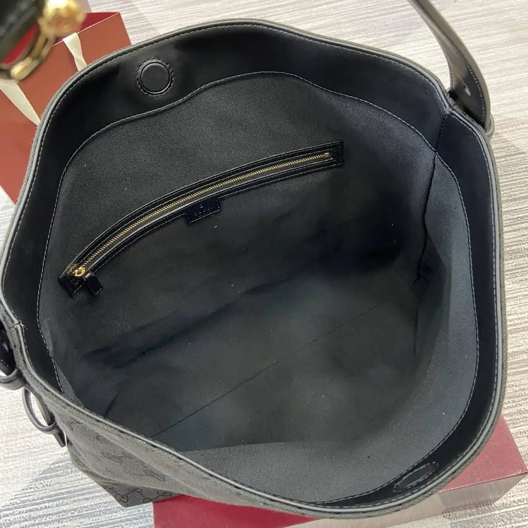 Gucci  Beatrix Large Tote Bag 850546 Black GG canvas