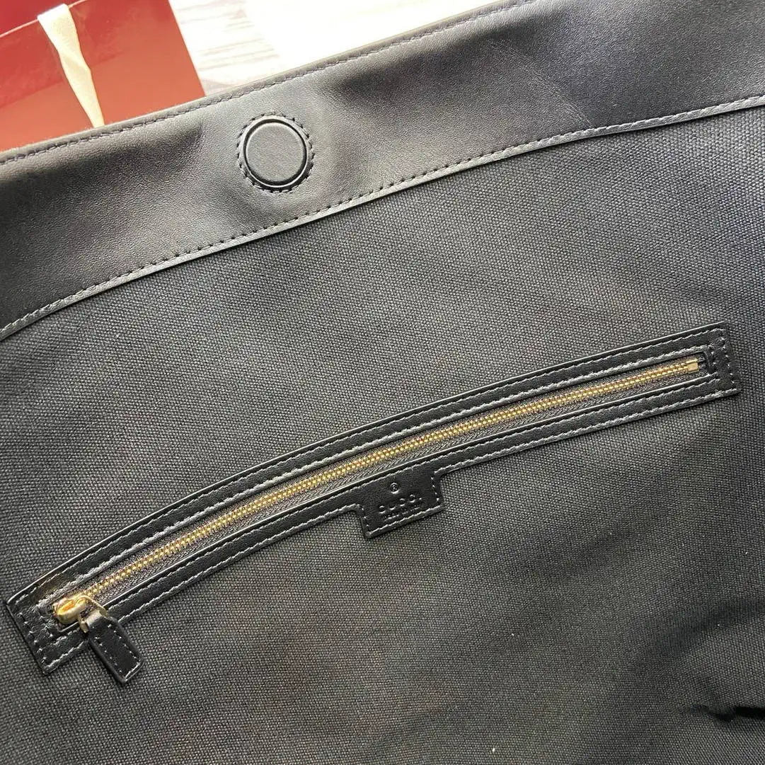 Gucci  Beatrix Large Tote Bag 850546 Black GG canvas