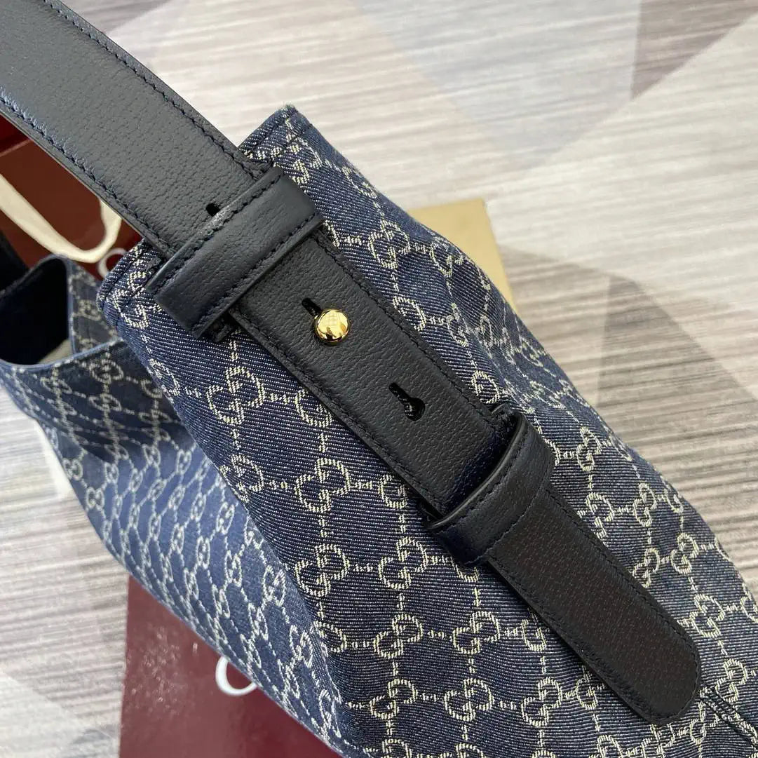 Gucci  Beatrix Large Tote Bag 850546 Navy Blue GG canvas