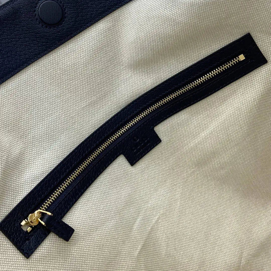 Gucci  Beatrix Large Tote Bag 850546 Navy Blue GG canvas
