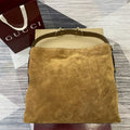 Gucci  Beatrix Large Tote Bag 850546 Brown Suede
