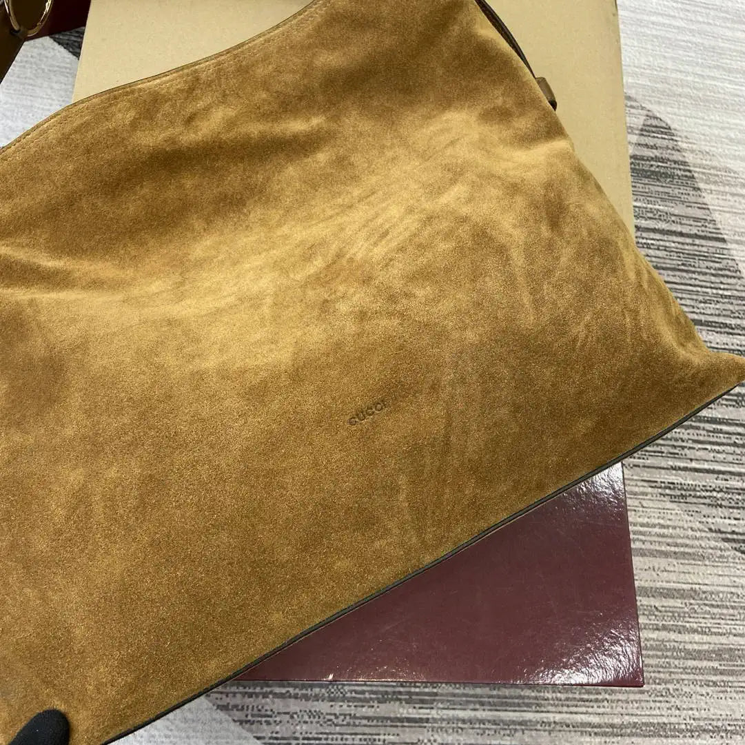 Gucci  Beatrix Large Tote Bag 850546 Brown Suede