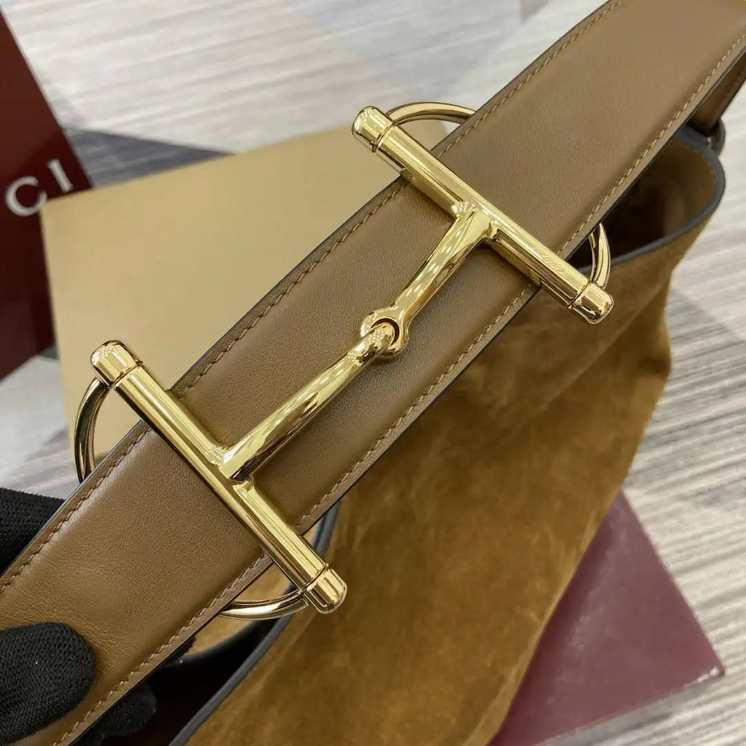 Gucci  Beatrix Large Tote Bag 850546 Brown Suede