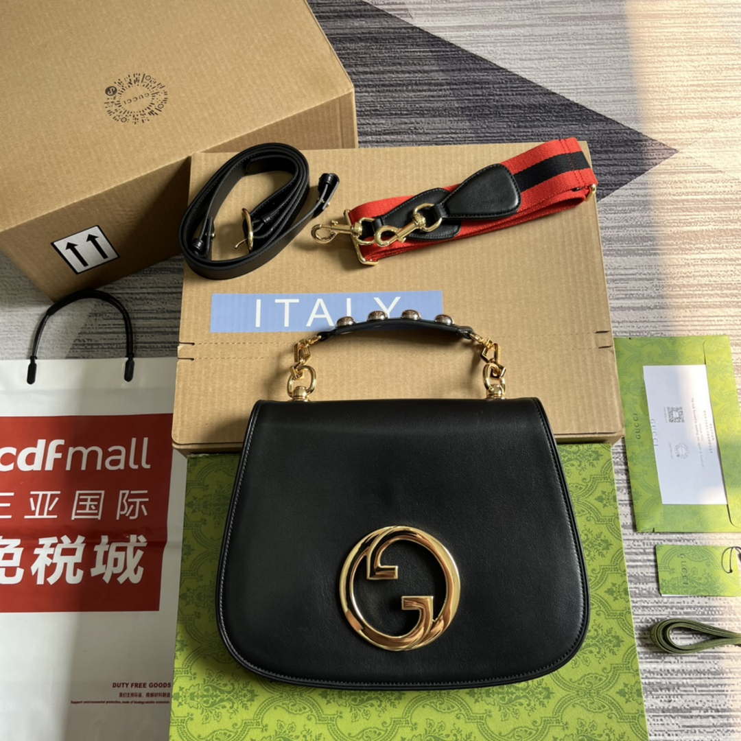 Gucci Blondie Medium top handle bag 721172 Black - Default Title - View 1