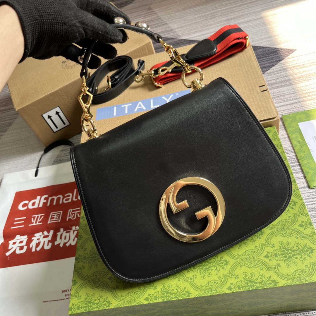 Gucci Blondie Medium top handle bag 721172 Black - Default Title - View 6