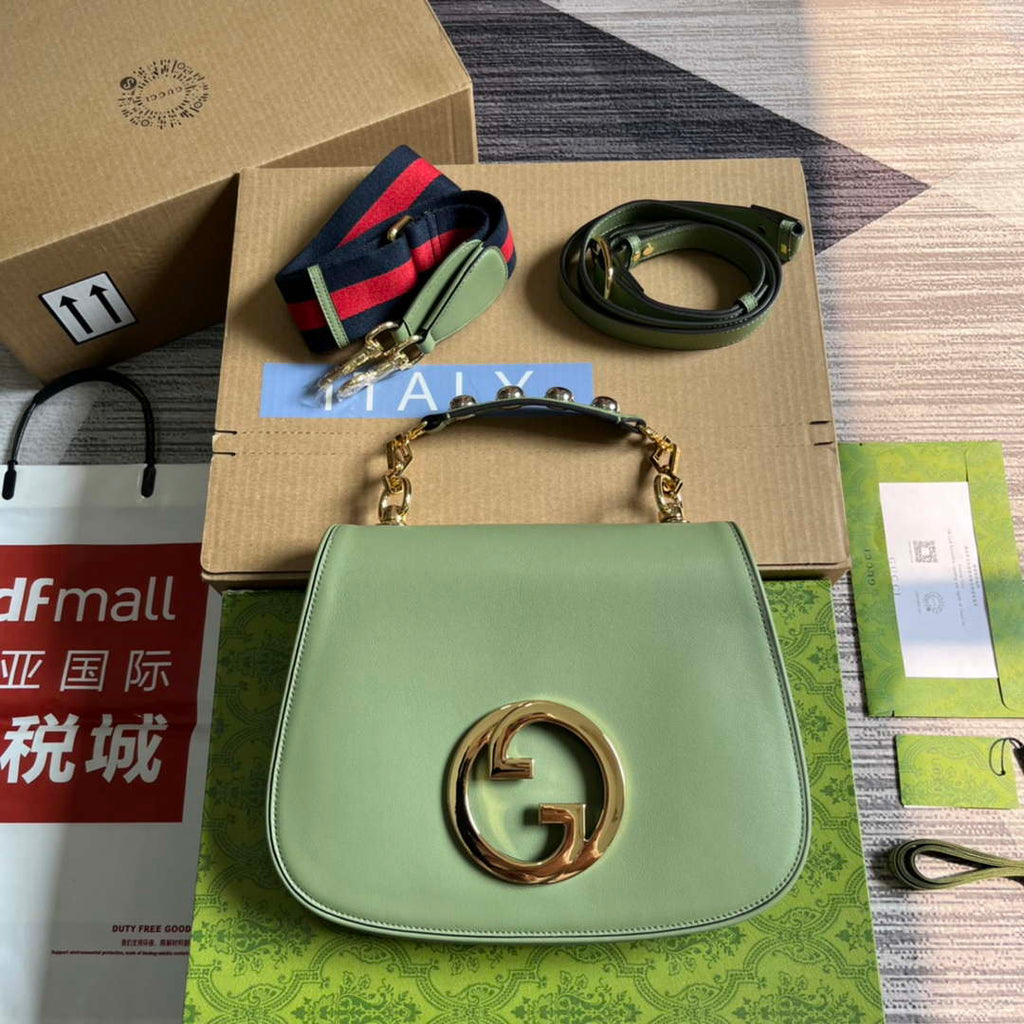 Gucci Blondie Medium top handle bag 721172 Green
