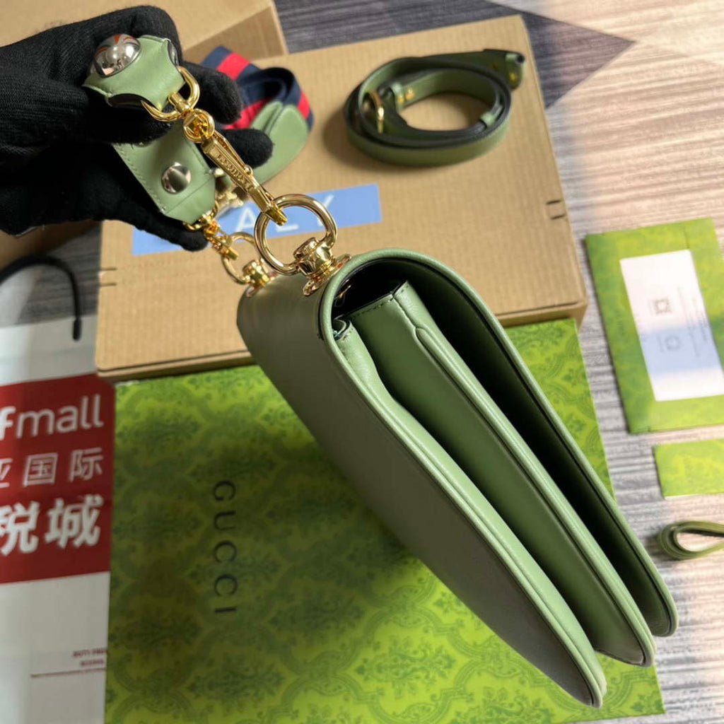 Gucci Blondie Medium top handle bag 721172 Green