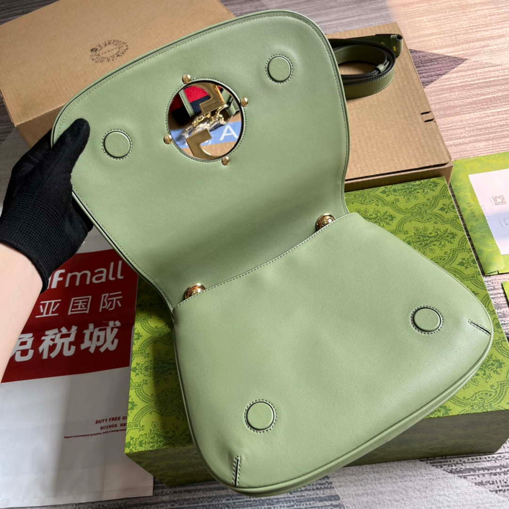Gucci Blondie Medium top handle bag 721172 Green