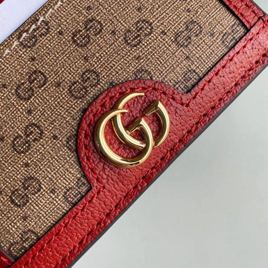 Gucci Card holders coin cases for women's Doraemon x Gucci card case 654539 Red - luxibagsmall