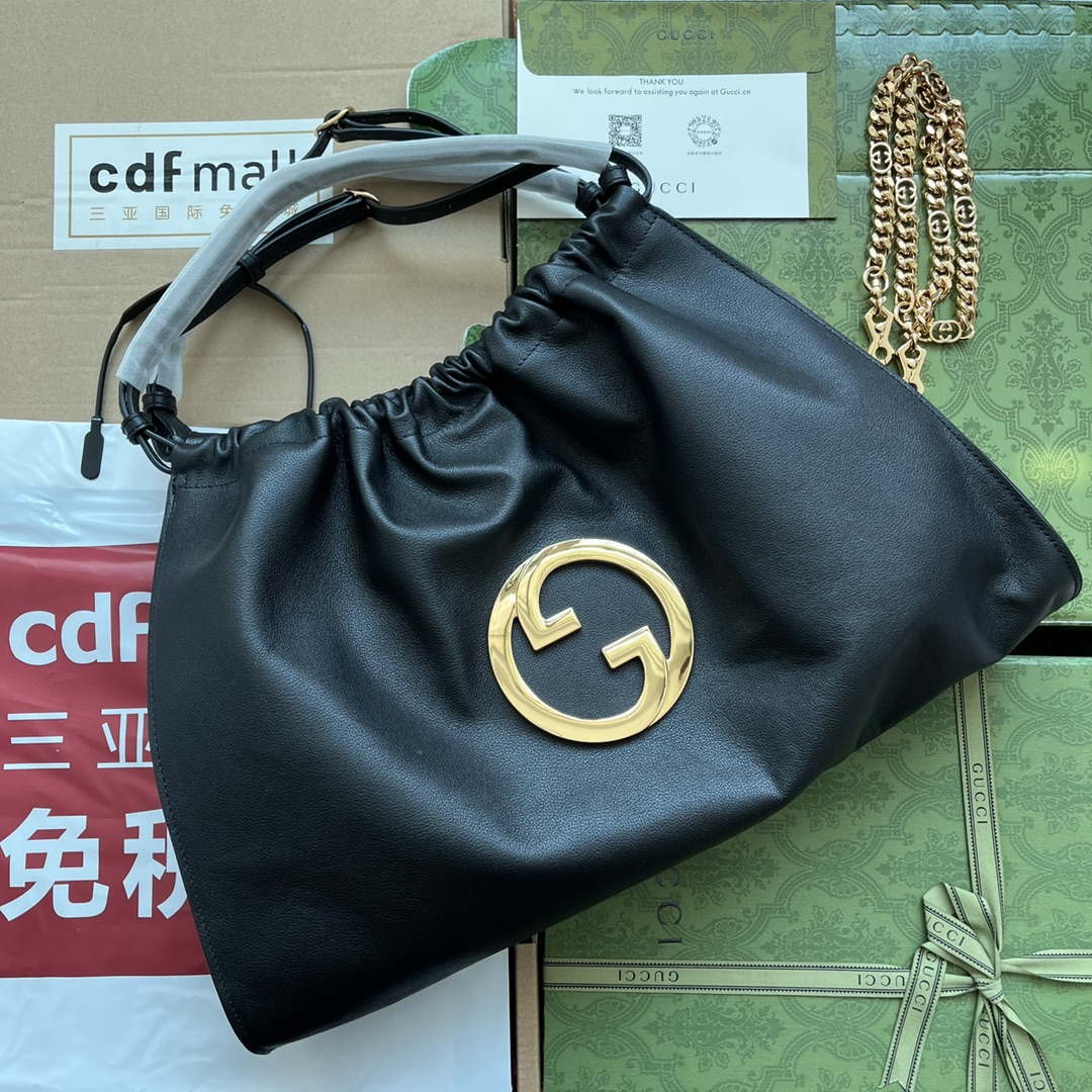 Gucci Deco medium tote bag GG 746210 in Black leather - Default Title - View 1