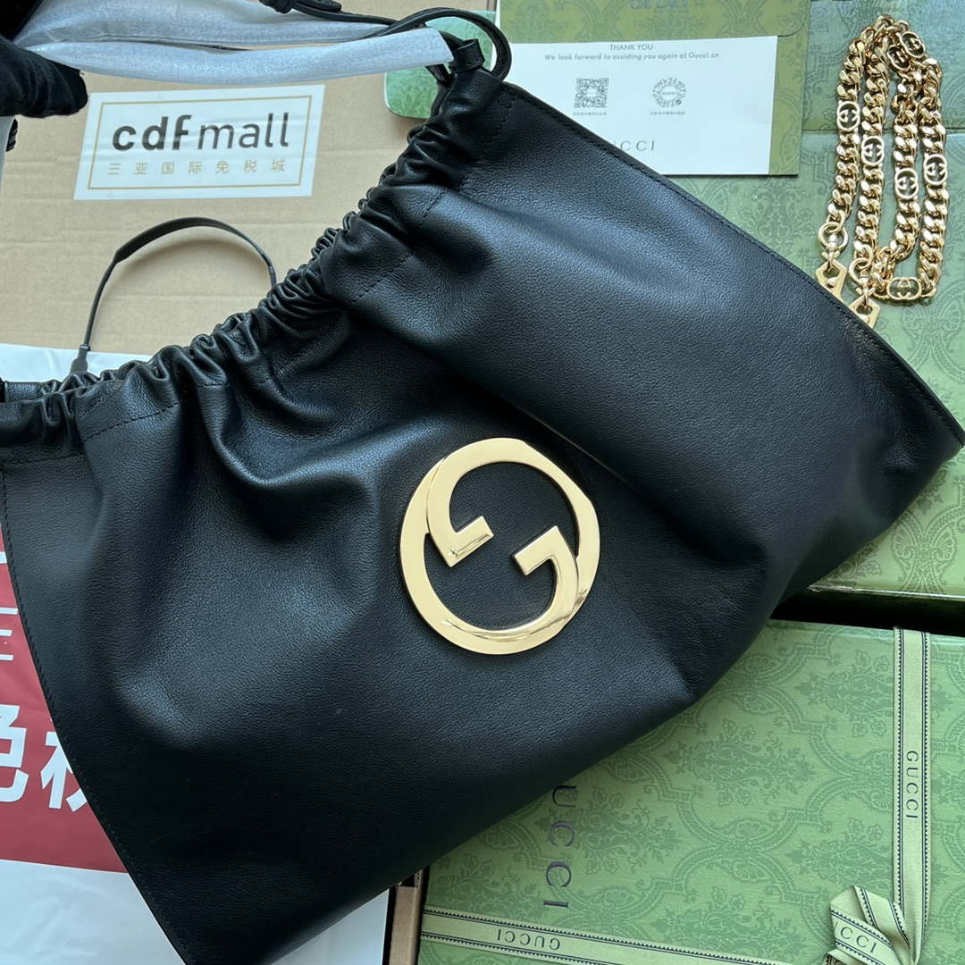 Gucci Deco medium tote bag GG 746210 in Black leather