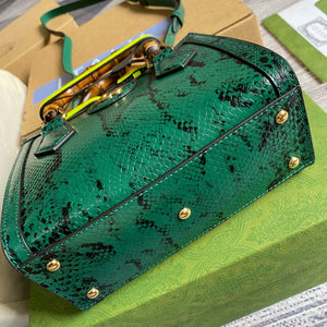 Gucci Diana Mini Tote Bag Snake Top Handle Bag Gucci a€?55661 Green - Default Title - View 7