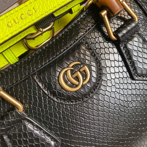 Gucci Diana Mini Tote Bag Snake Top Handle Bag Gucci a€?55661 Black - Default Title - View 3