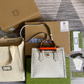 Gucci Diana Small Tote Bag Crocodile Top Handle Bag 660195 White - Default Title - View 1