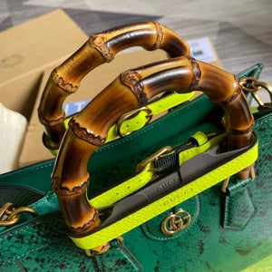 Gucci Diana Small Tote Bag Snake Top Handle Bag 660195 Green - Default Title - View 5