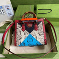 Gucci Diana small tote bag top handle bag 660195 Grey with Red