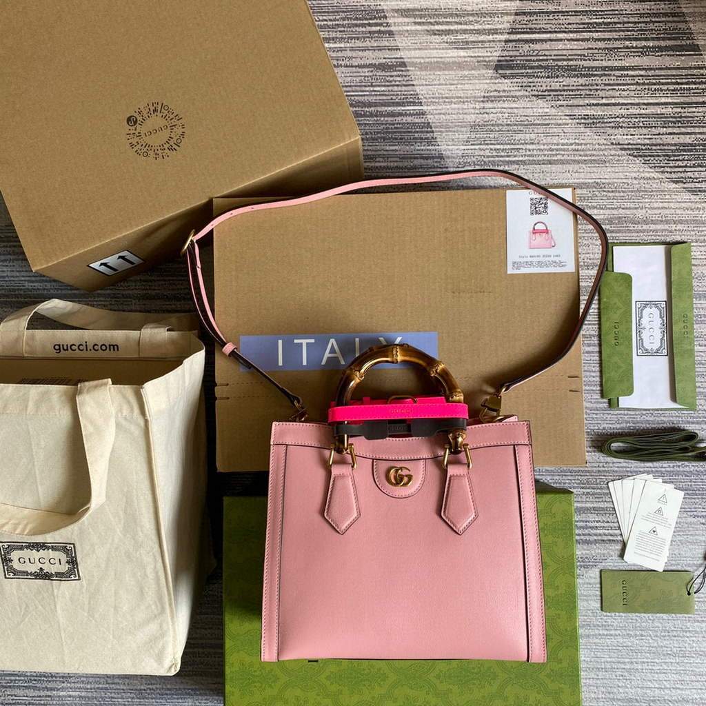 Gucci Diana small tote bag top handle bag 660195 Pink