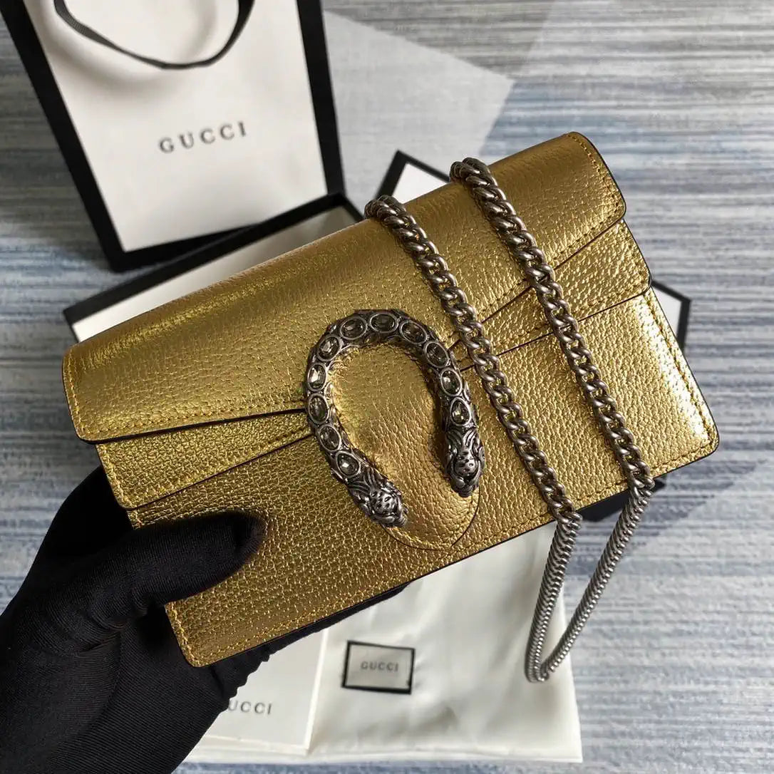 Gucci Dionysus mini bag 476432 Gold Leather