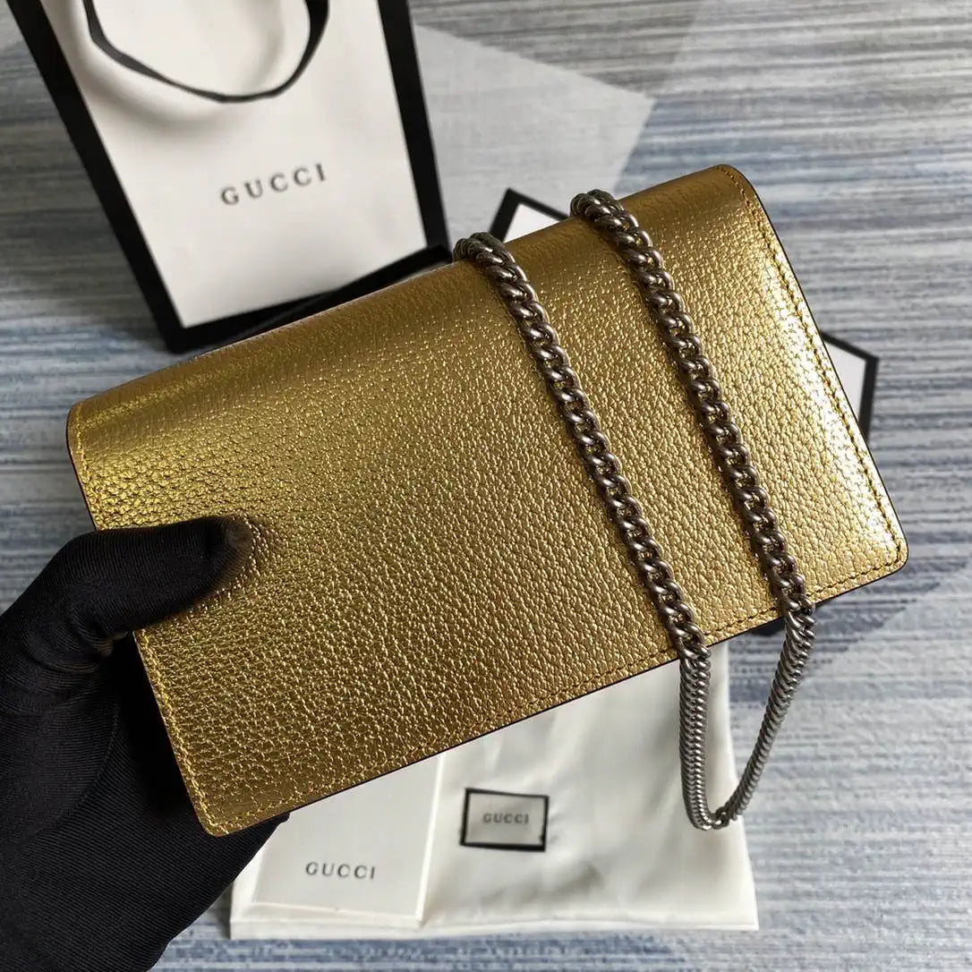 Gucci Dionysus mini bag 476432 Gold Leather