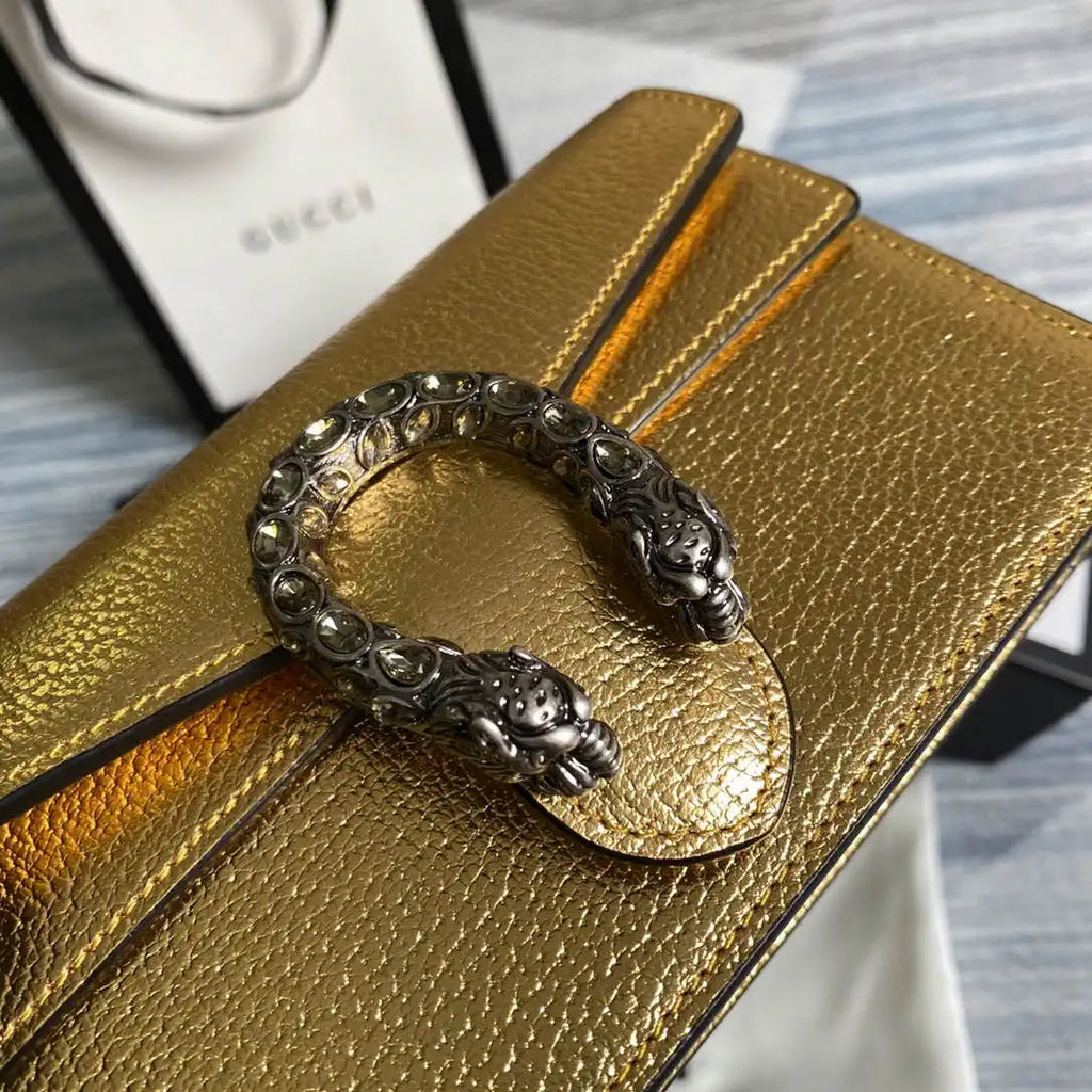 Gucci Dionysus mini bag 476432 Gold Leather