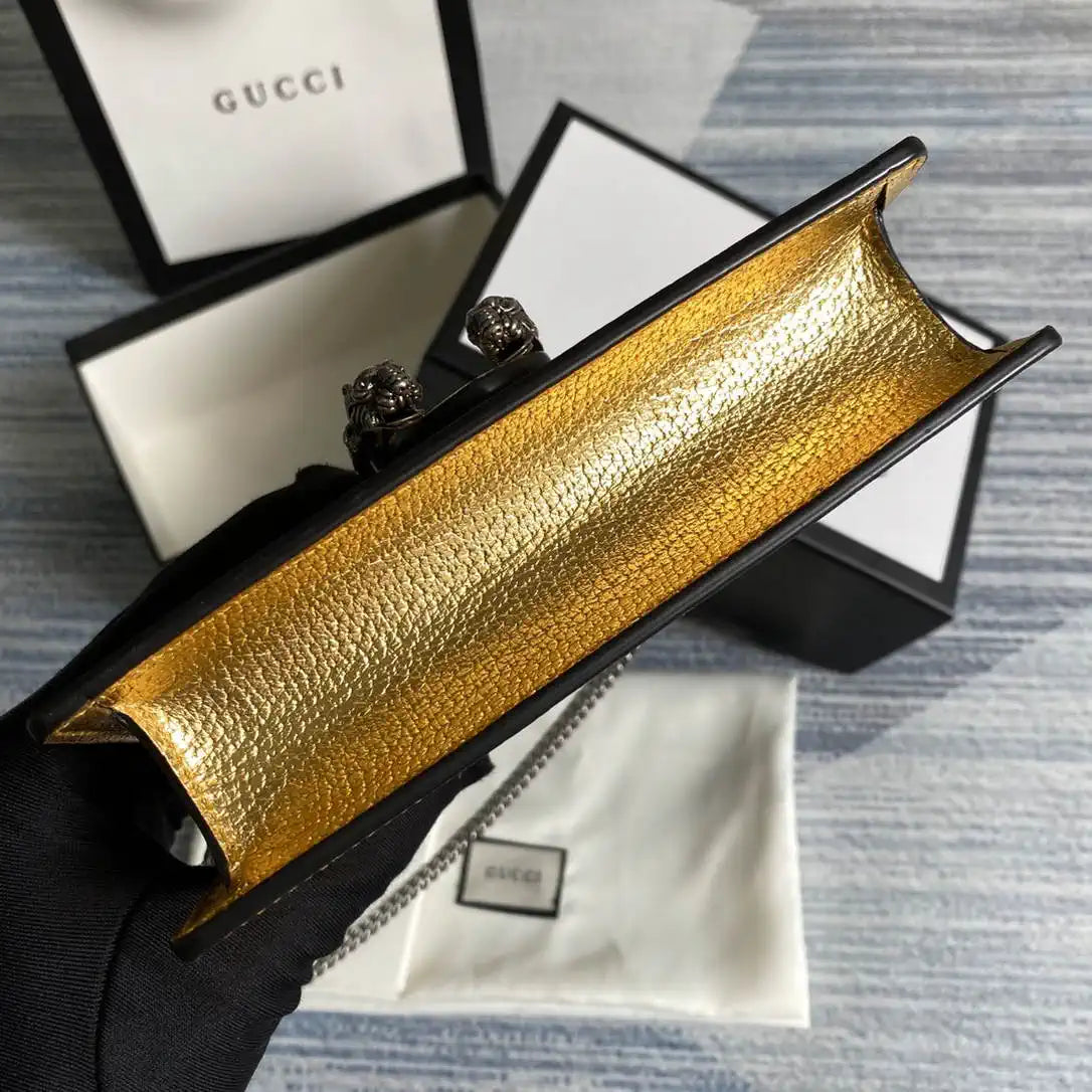 Gucci Dionysus mini bag 476432 Gold Leather