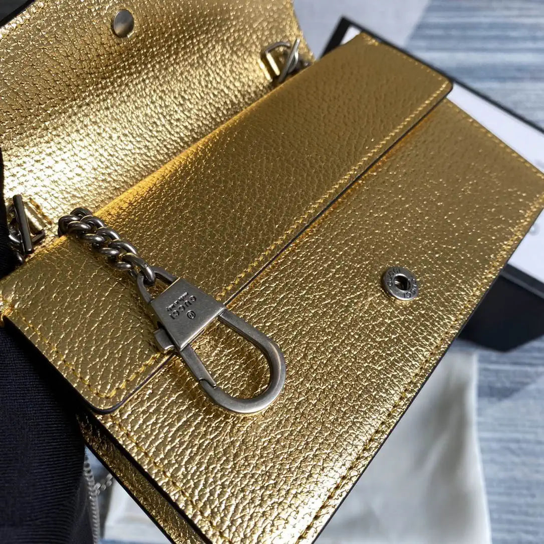 Gucci Dionysus mini bag 476432 Gold Leather