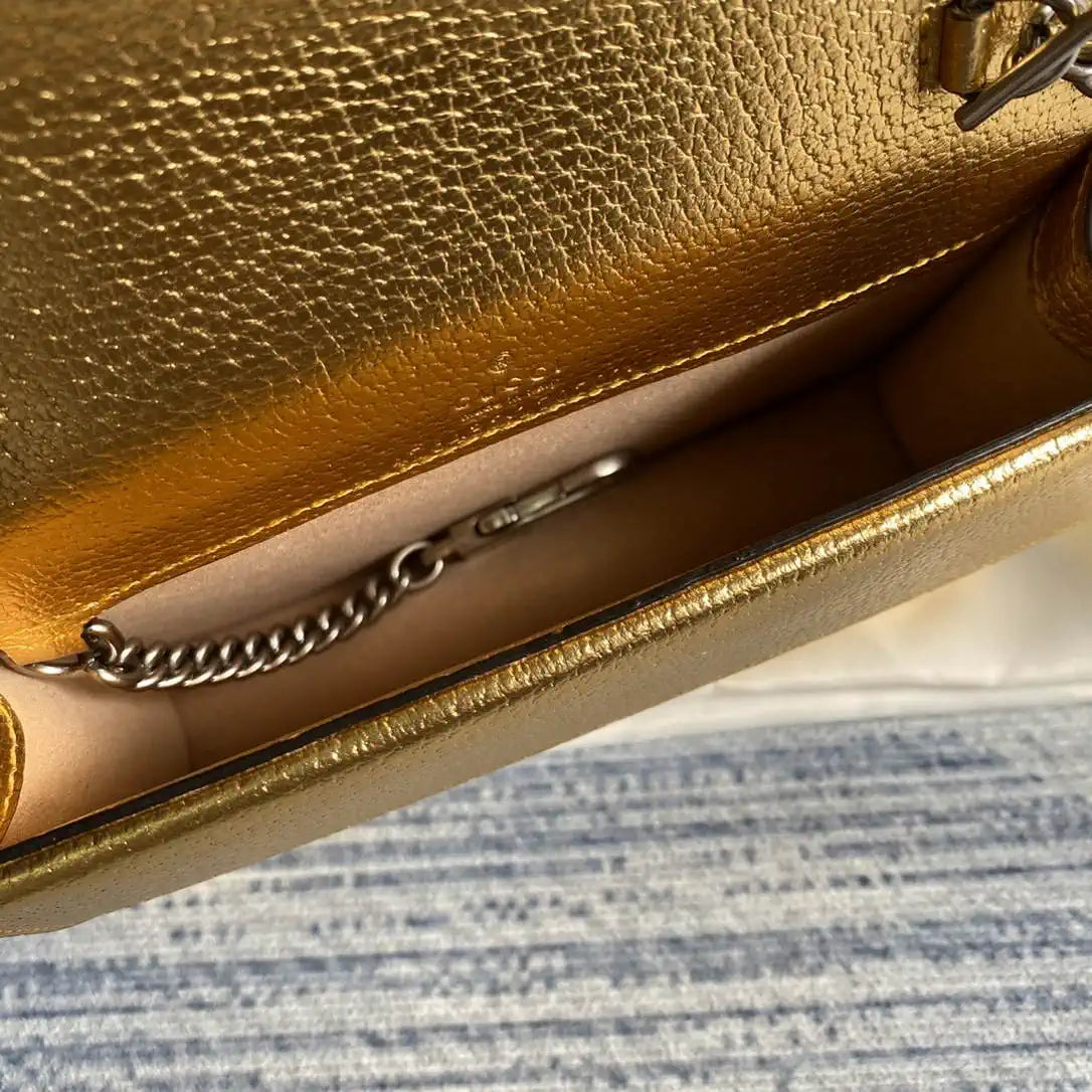Gucci Dionysus mini bag 476432 Gold Leather