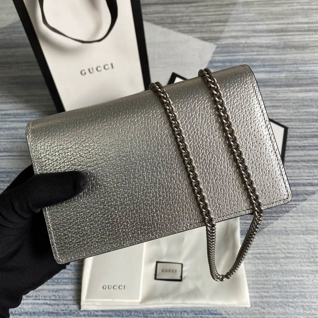 Gucci Dionysus mini bag 476432 Silver Leather