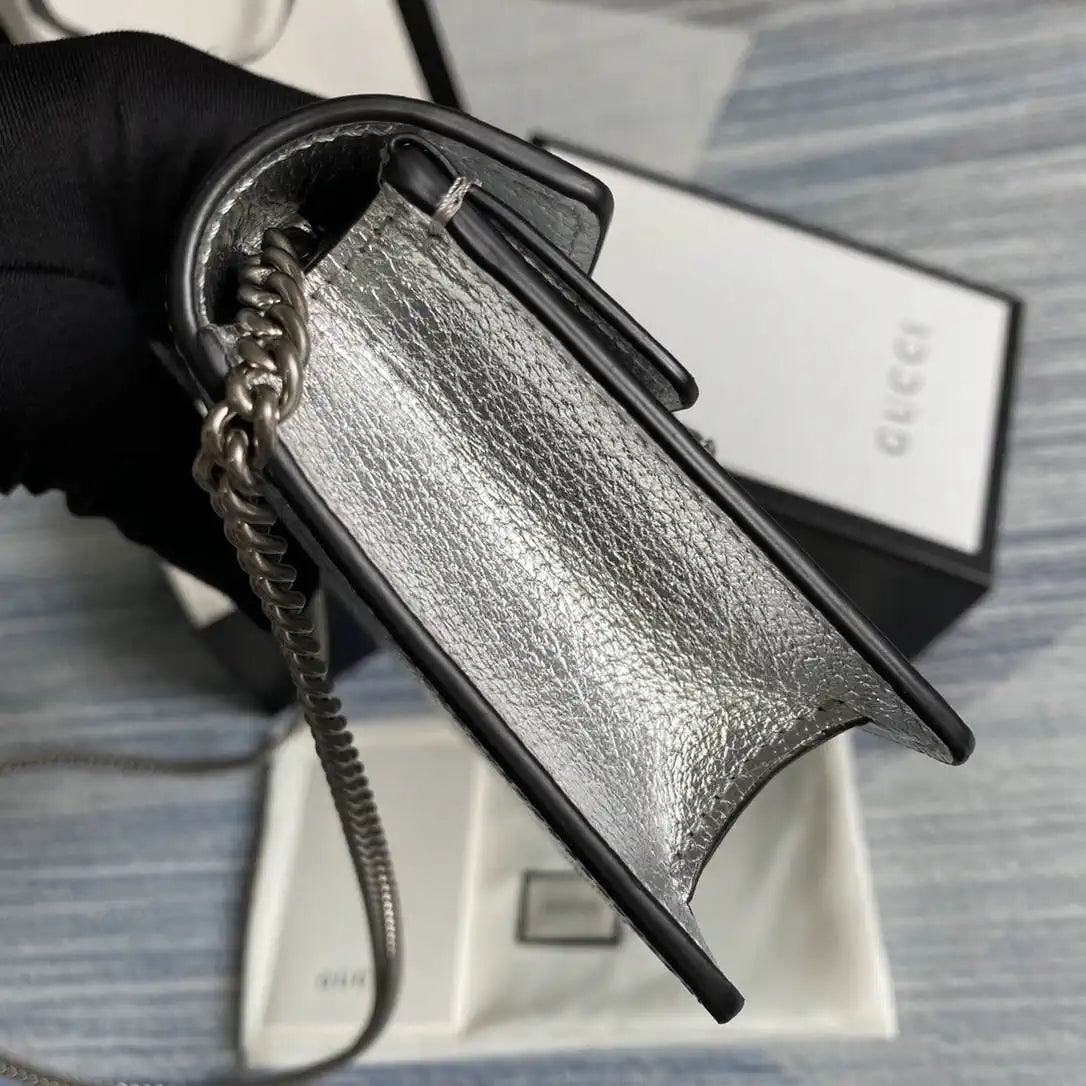 Gucci Dionysus mini bag 476432 Silver Leather
