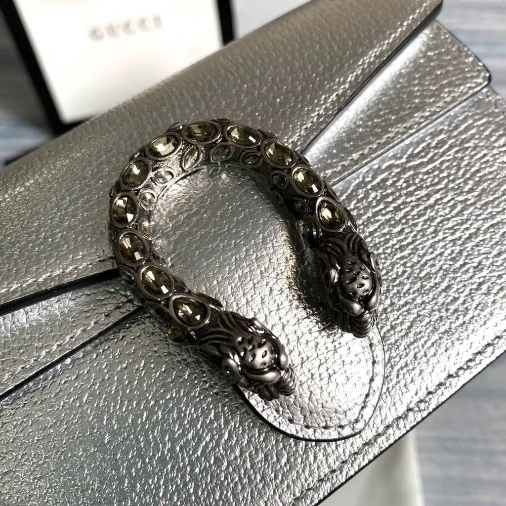 Gucci Dionysus mini bag 476432 Silver Leather