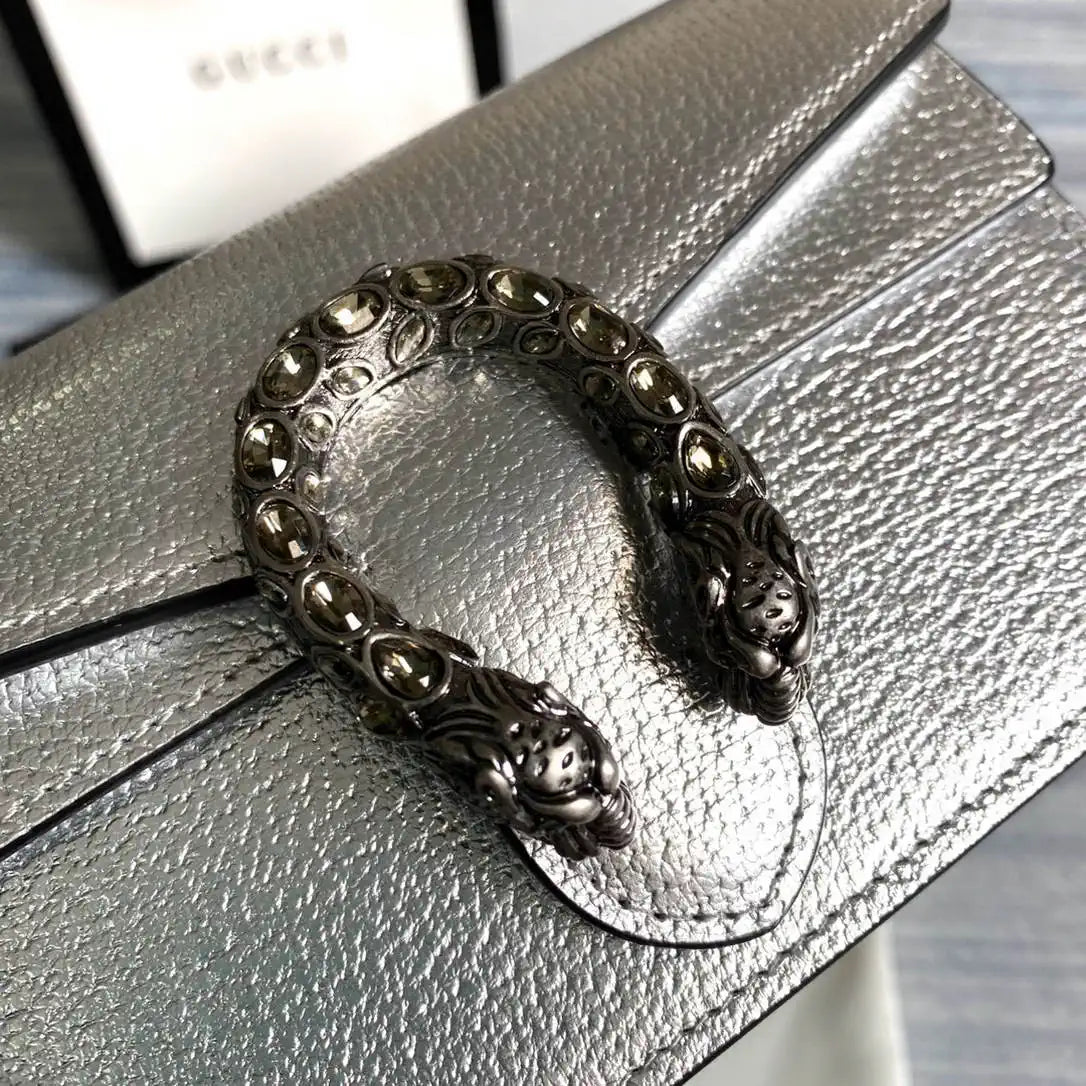Gucci Dionysus mini bag 476432 Silver Leather