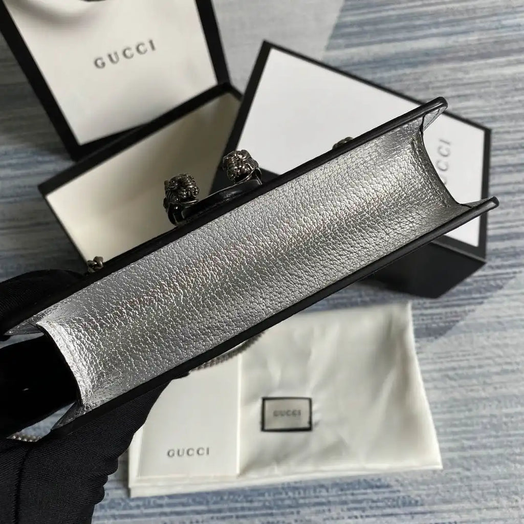 Gucci Dionysus mini bag 476432 Silver Leather