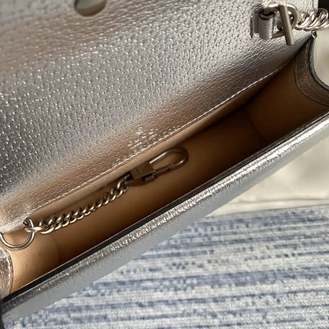 Gucci Dionysus mini bag 476432 Silver Leather