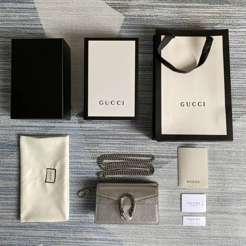Gucci Dionysus mini bag 476432 Silver Leather