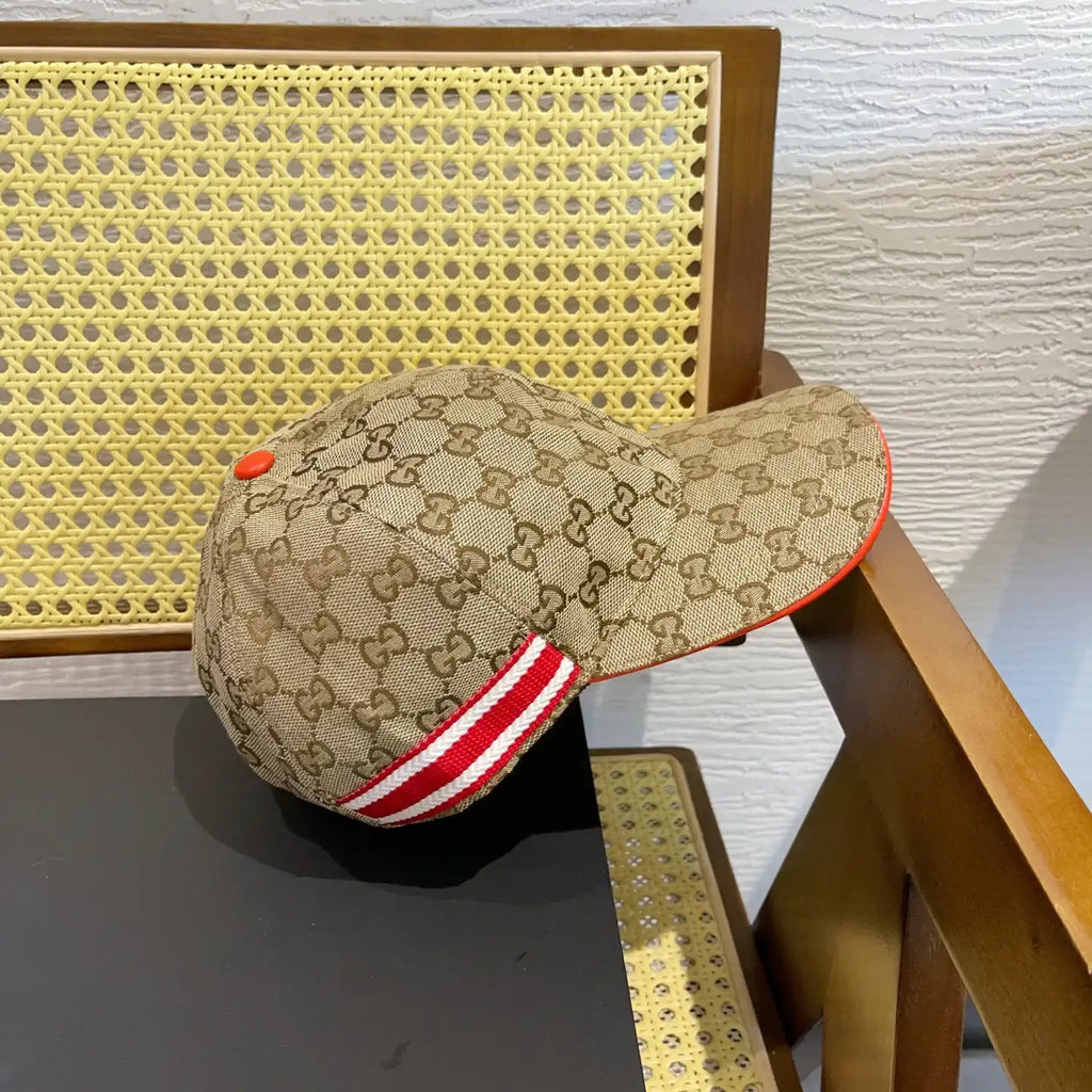 Gucci GG canvas baseball hat with Web 200035 Beige