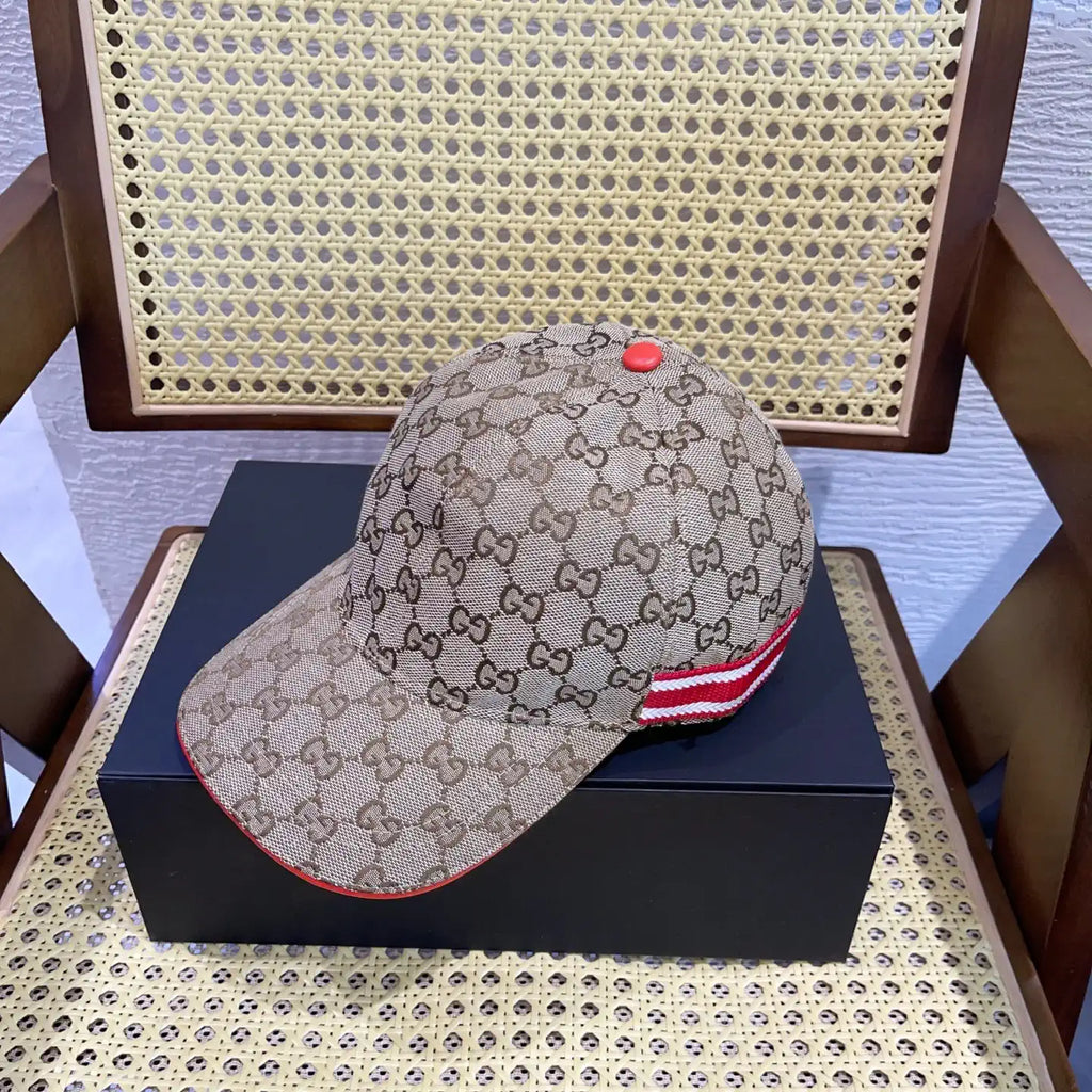 Gucci GG canvas baseball hat with Web 200035 Beige