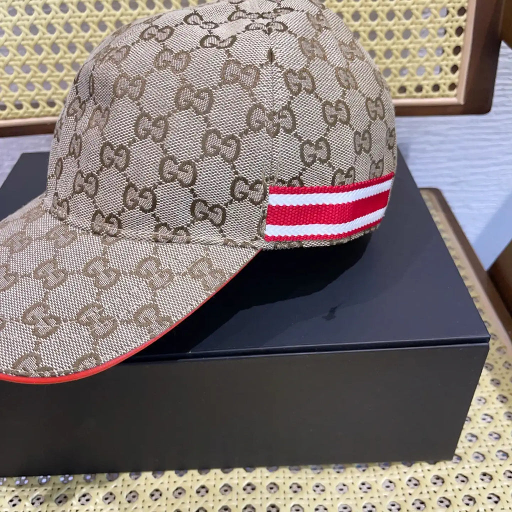 Gucci GG canvas baseball hat with Web 200035 Beige